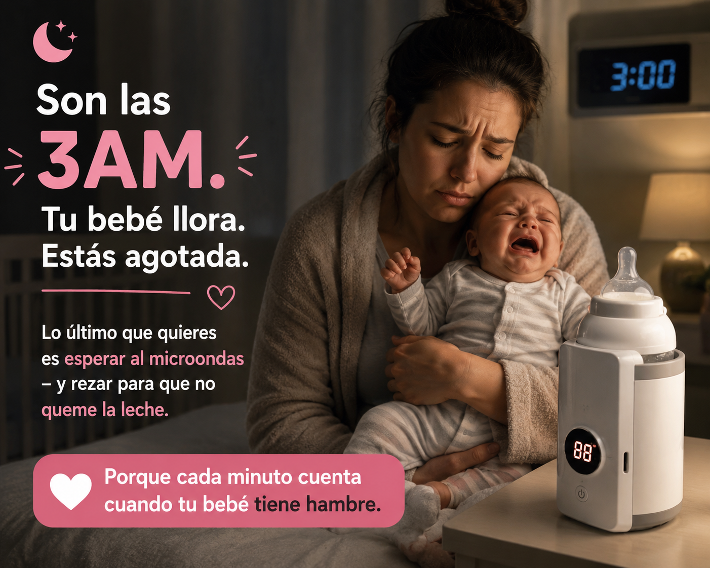 Calentador de Biberón Portátil USB con Pantalla Digital