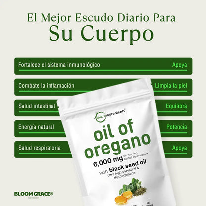 🌿 ACEITE DE ORÉGANO PREMIUM + BLACK SEED OIL ORIGINAL