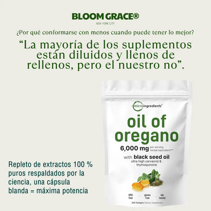 🌿 ACEITE DE ORÉGANO PREMIUM + BLACK SEED OIL ORIGINAL