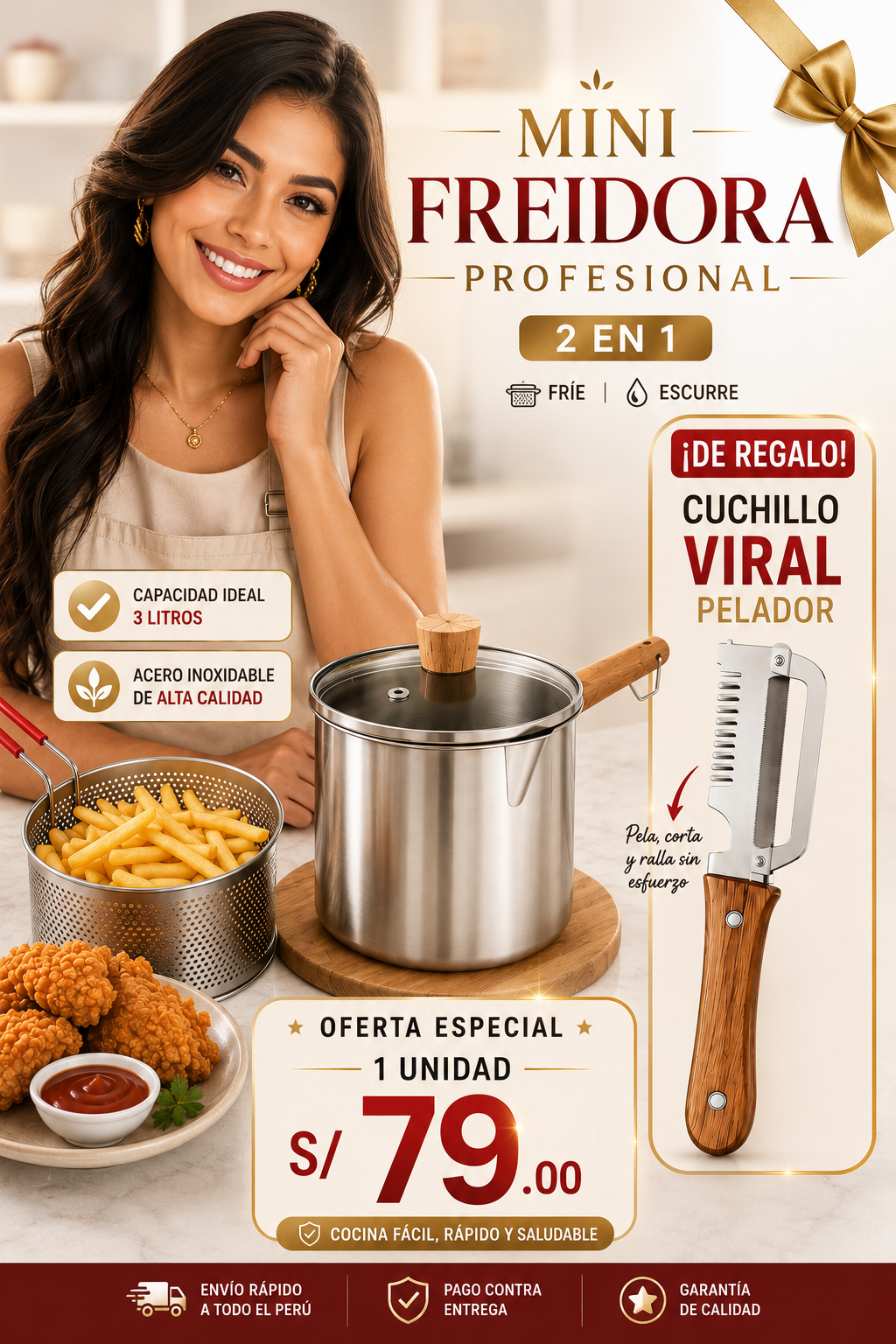 🍳 FRYMASTER PRO™ — Fríe Más Fácil y Llévate GRATIS el Cuchillo Viral Pelatodo 🎁