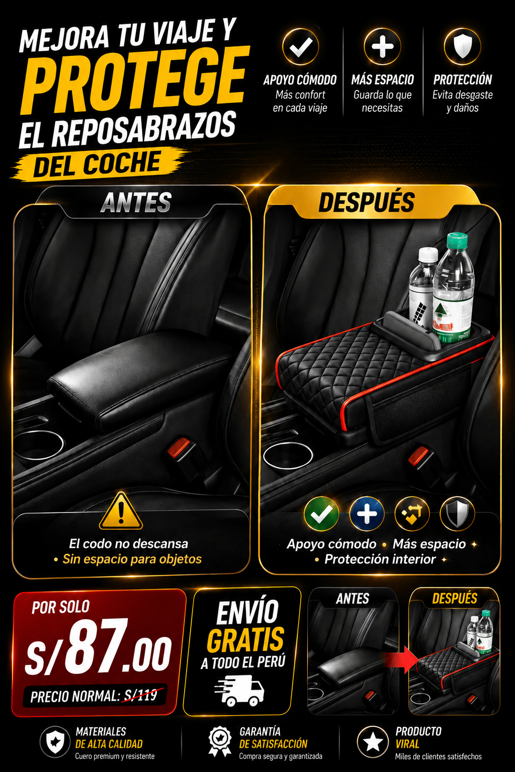 ✨REPOSA BRAZOS DE CUERO PREMIUM✨