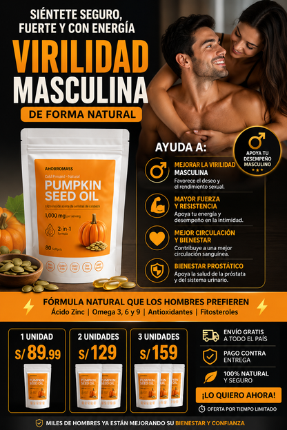 ⭐ Pumpkin Seed Oil: Recupera tu Calidad de Vida Día a Día