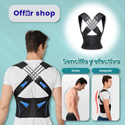 🔥 Corrector de Postura Ajustable Premium + 5 Parches Musculares de Regalo 🎁